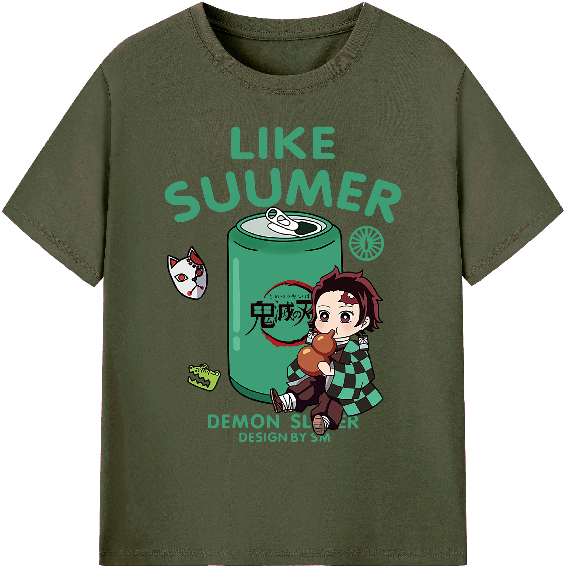 （画像用） 鬼滅の刃 竈門 炭治郎／かまど たんじろう Kamado Tanjirou 綿100％ メンズ半袖Tシャツ｜肌触りやわらか＆通気性